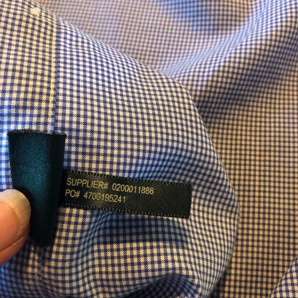 Ralph Lauren Shirt Classic Fit Blue and White Button Down Long Sleeve - Picture 6 of 7